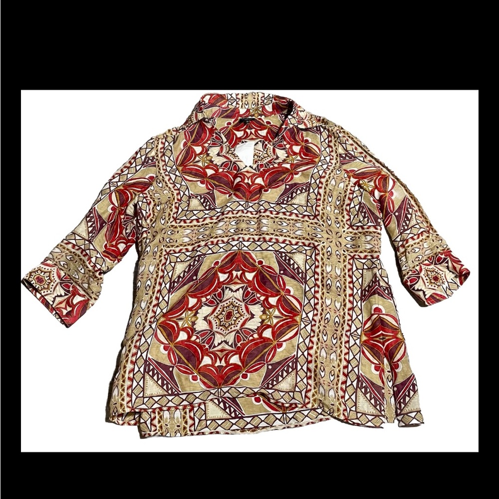 Talbots Silk Linen Tunic Size 18W
